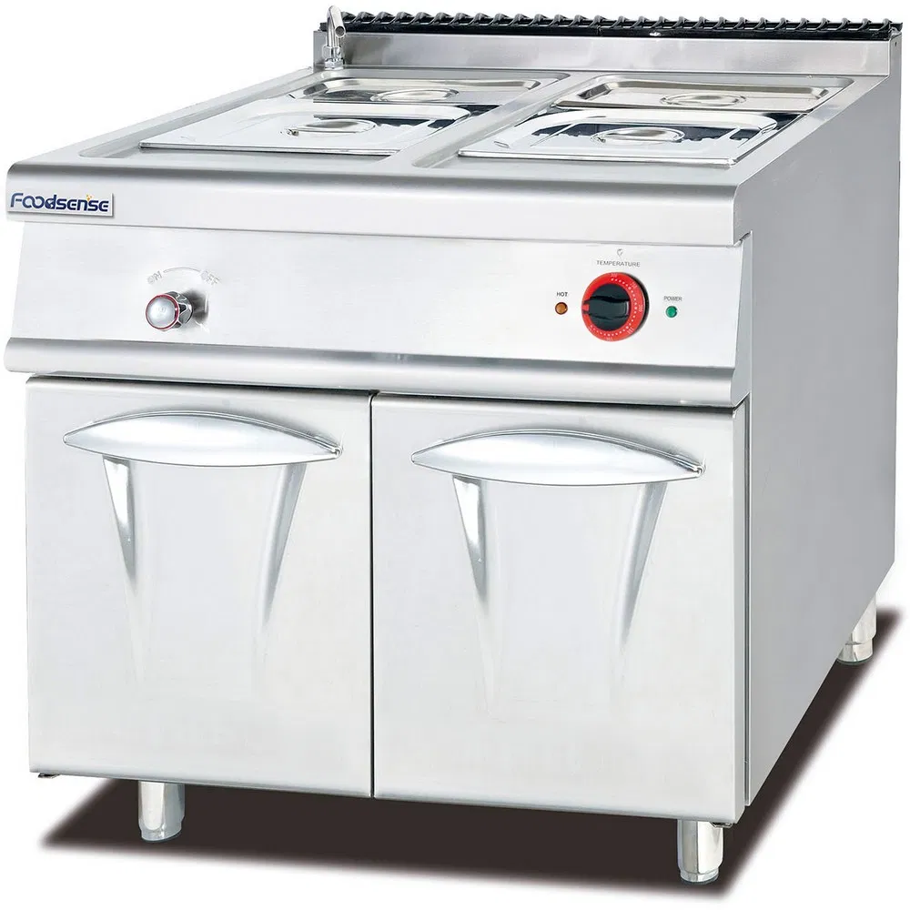 Free-Standing Commercial Kitchen Equipment Electric Lava Rock Grill with Cabinet