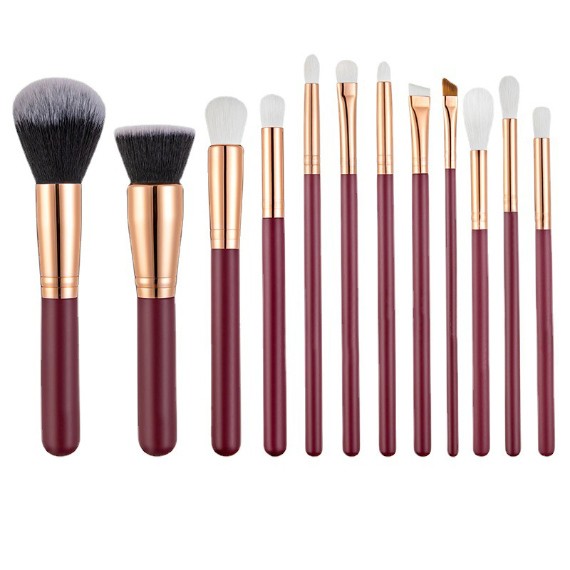 12PCS Makeup Brush Set Beginners Makeup Tools Foundation Concealer Eye Shadow Brush Full Set of Soft Brush Wholesale