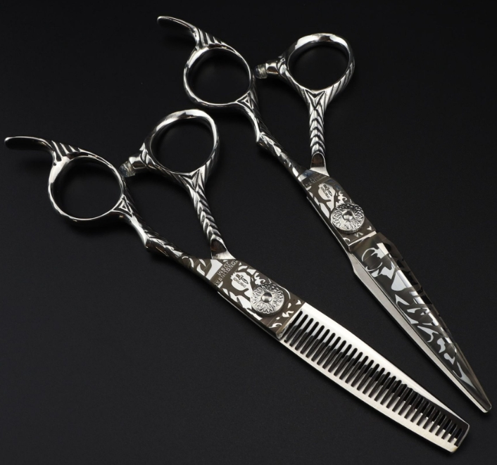 Парикмахерские ножницы поворотные для стрижки волос