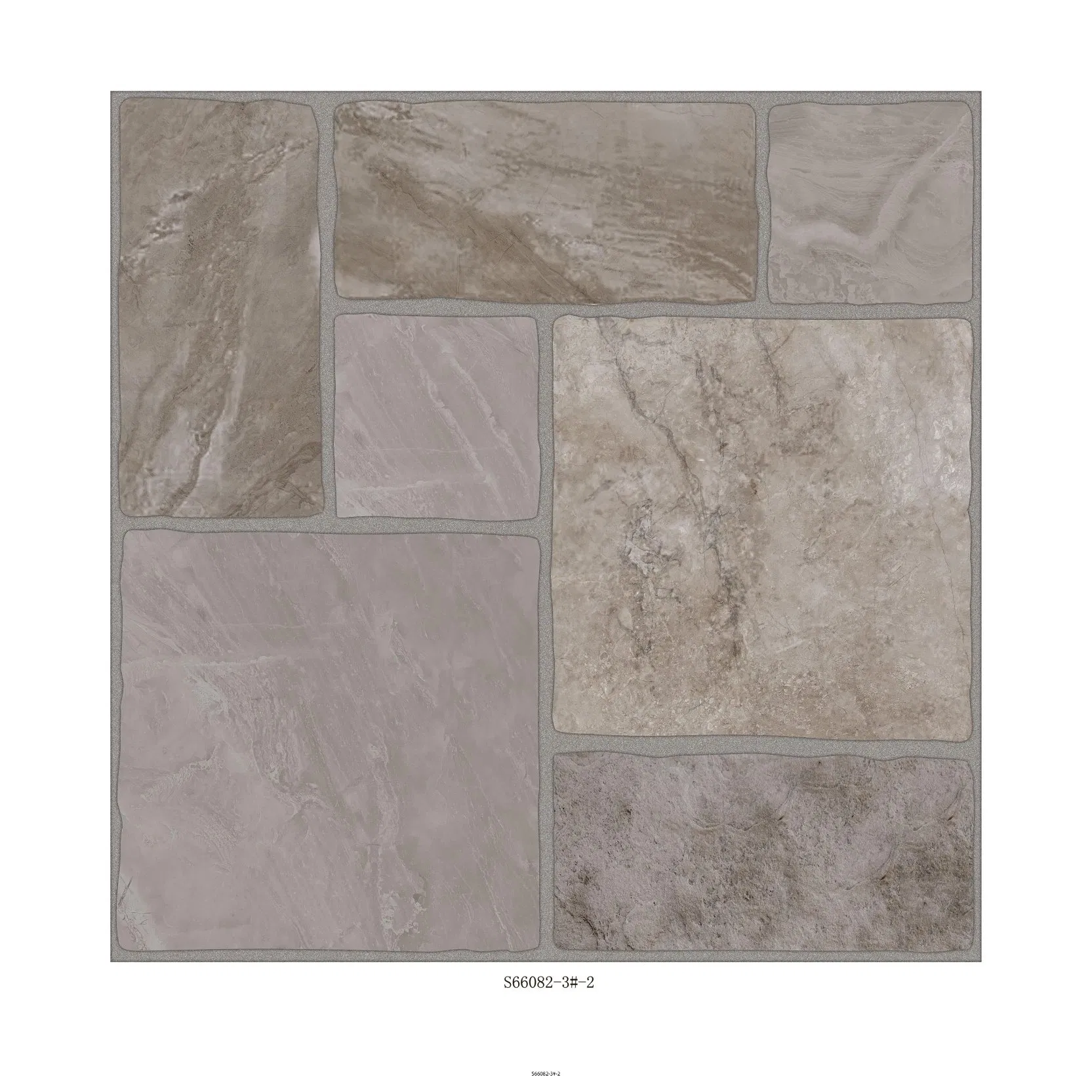 Керамогранит матовый Rustic 600x600 мм, серия Dark