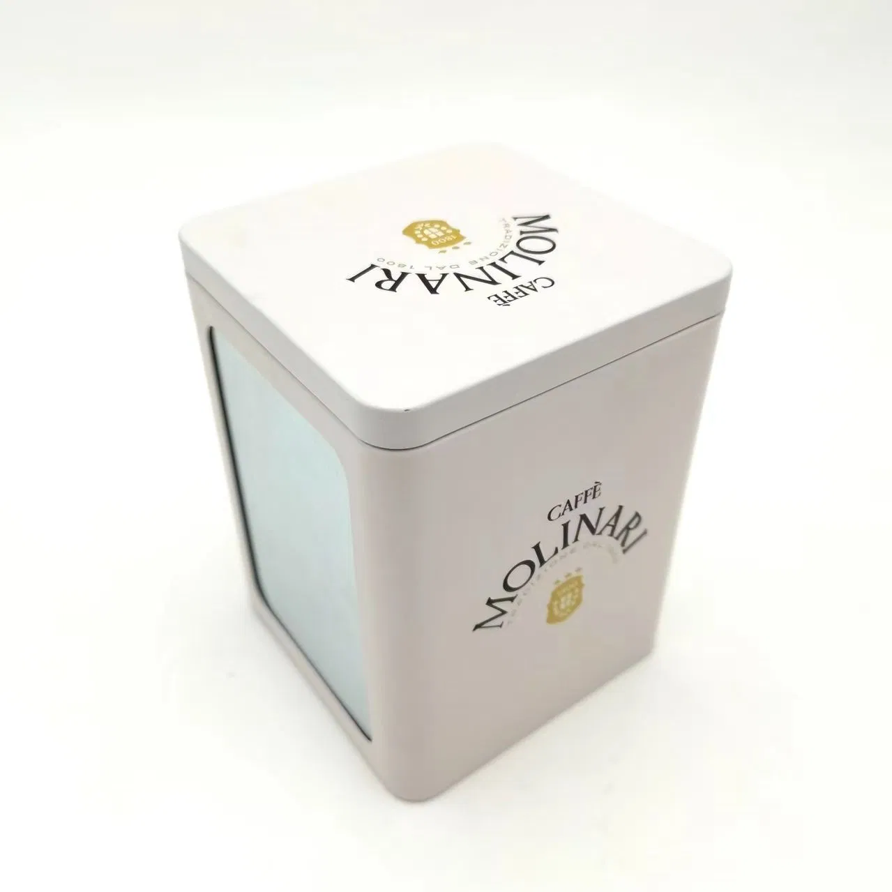 Branding Coffee Shop Restaurant Embossed Logo Tinplate Napkin Box Tissue Holder