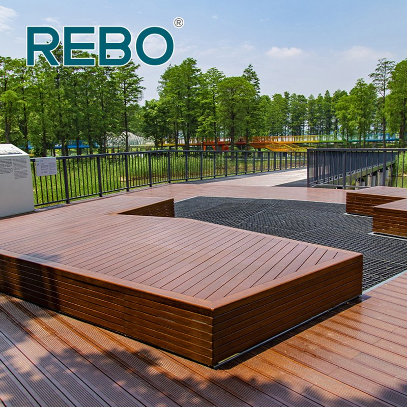 Balcony Outdoor Bamboo Wood Flooring Bamboo Material Decking