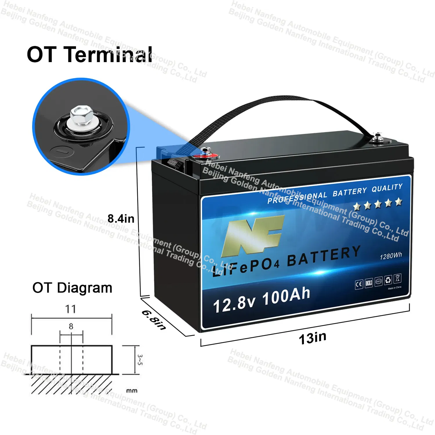LiFePO4 Battery 12V 100Ah Deep Cycle