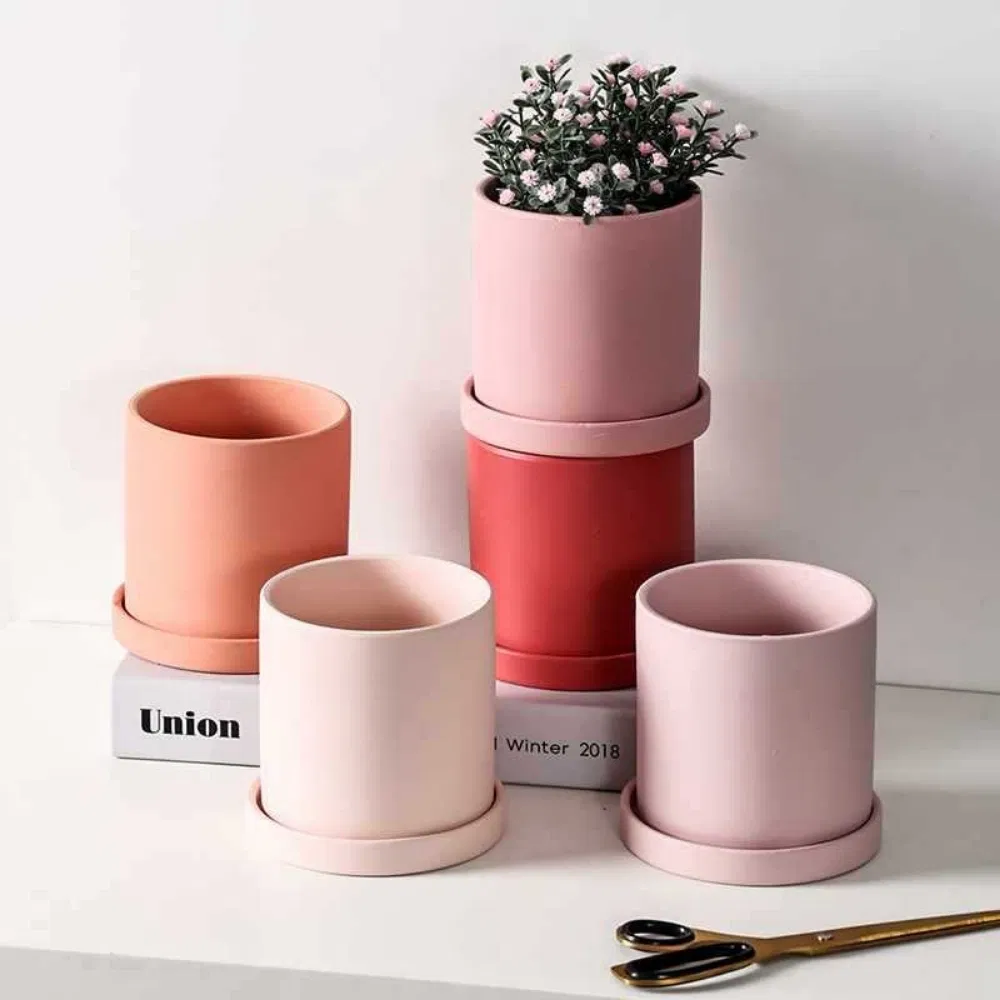 Керамический горшок прямой цилиндрический EZ28833