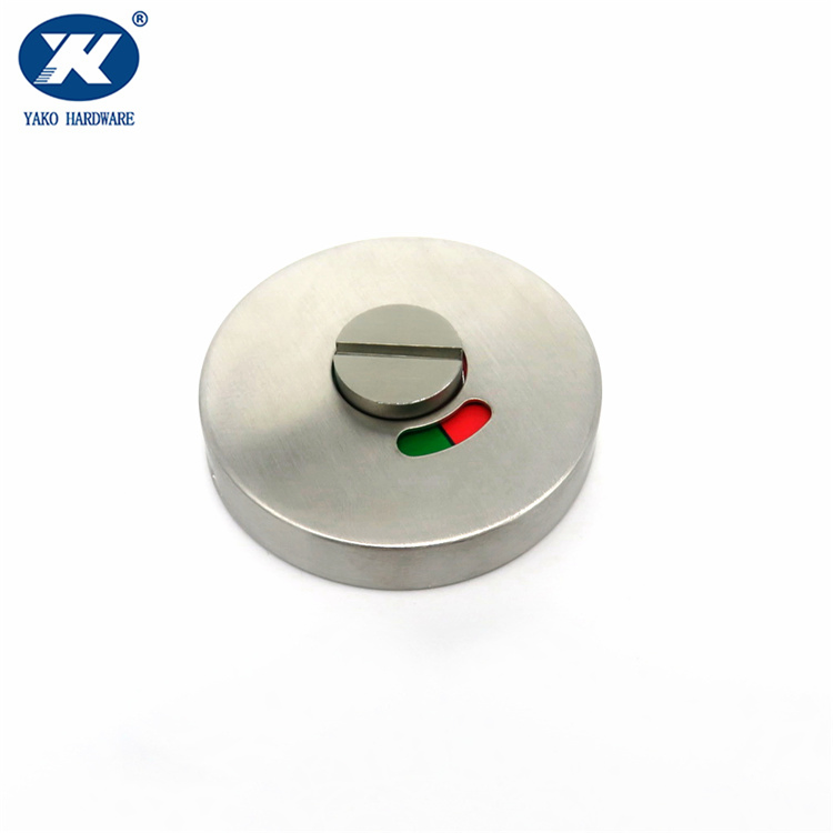 Bathroom Stainless Steel Round Toilet Cubicle Door Thumbturn Release Indicator Lock