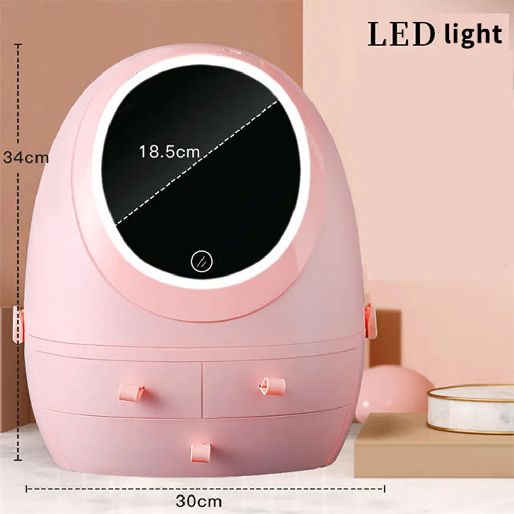 Transparent Partition Detachable Nordic Rotating Cosmetic Desktop Storage Box
