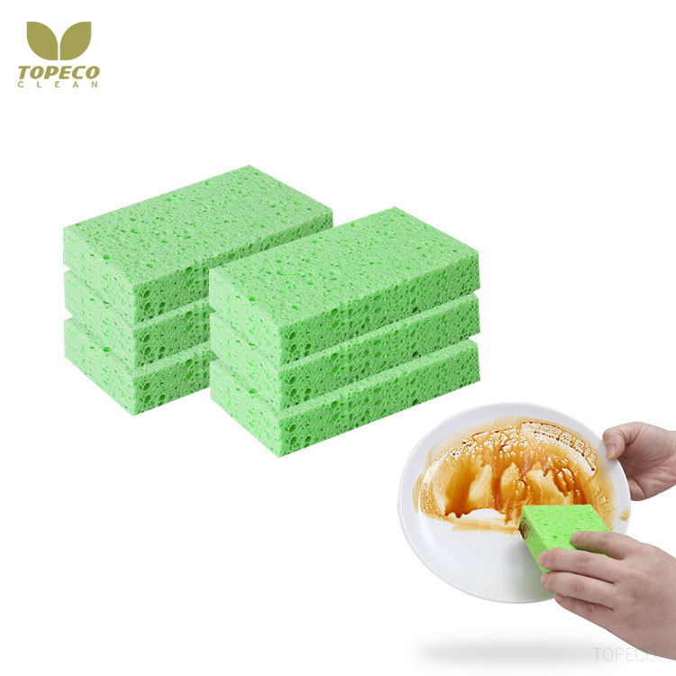 Topeo Amazon Custom Printing Lemon Reusable Absorbent Cellulose Dish Sponge Cloth Wipes Swedish Dishcloth Cleaning Cloths