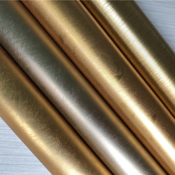 Huichuang Decorative Material PVC Film with Metallic Color Cabinet Boards