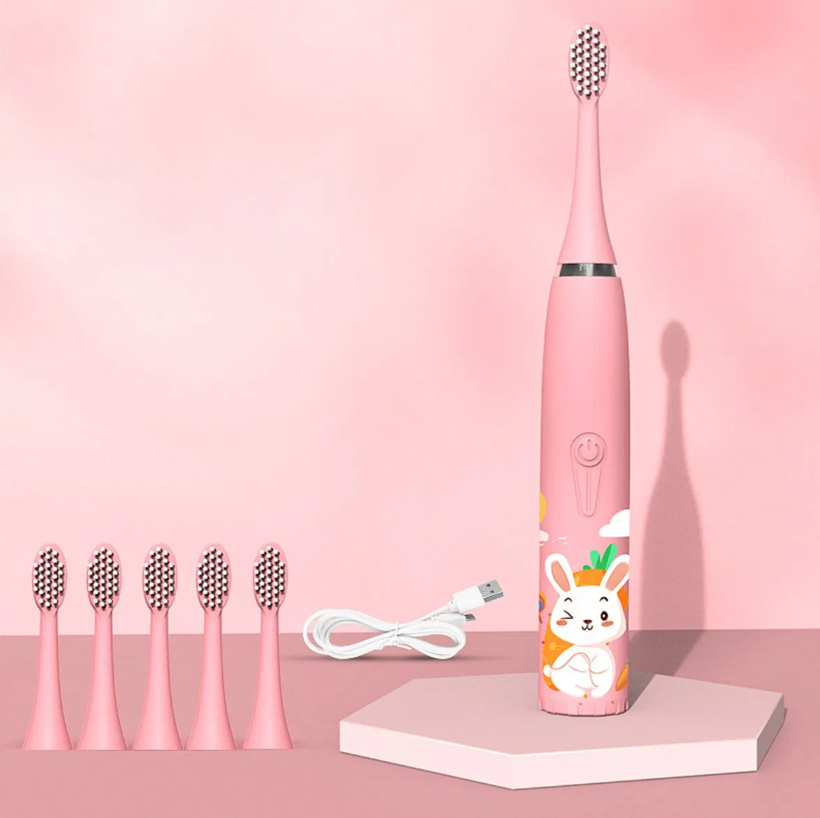 Electric Toothbrush Kids Rotation Vitality Cartoon Soft Bristles Battery Powered Tooth Brush for Children Oral Gum Care