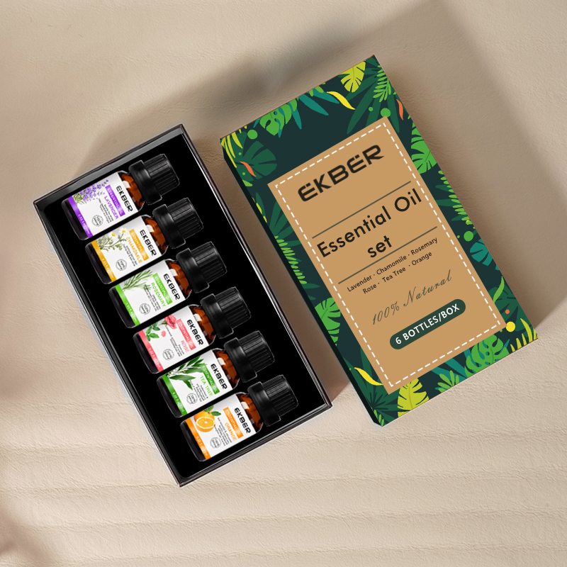 Tangerine Basil Camphor Cypress Fennel Cajeput Aromatherapy Pure Natural Essential Oil Set