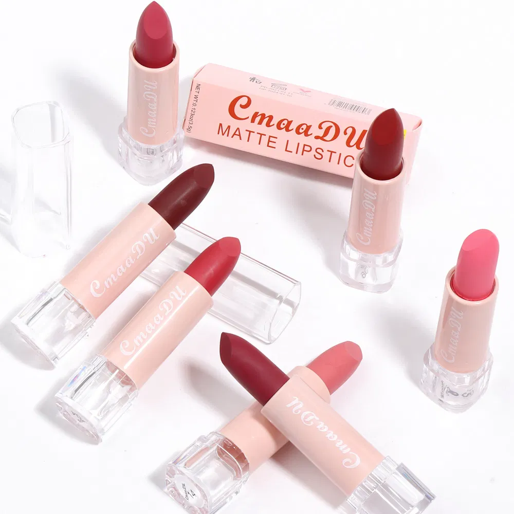 Long-Lasting Matte Lip Gloss with Glossy Finish Cream Mineral Makeup Velvet Lip Color Rendering