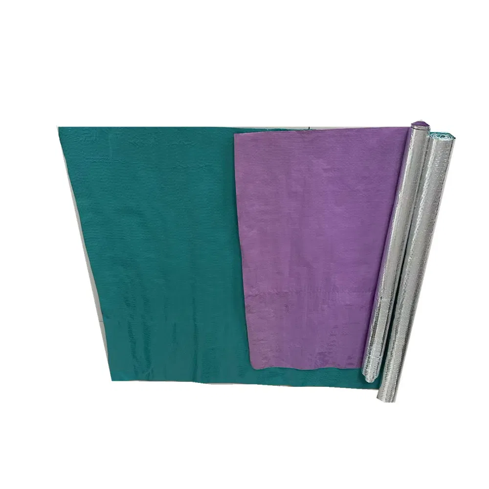 Flame Resistant Grade Double-Sided Aluminum Foil Reinforced with Woven Fabric Insulation Underlayment Used Under Roof Decking