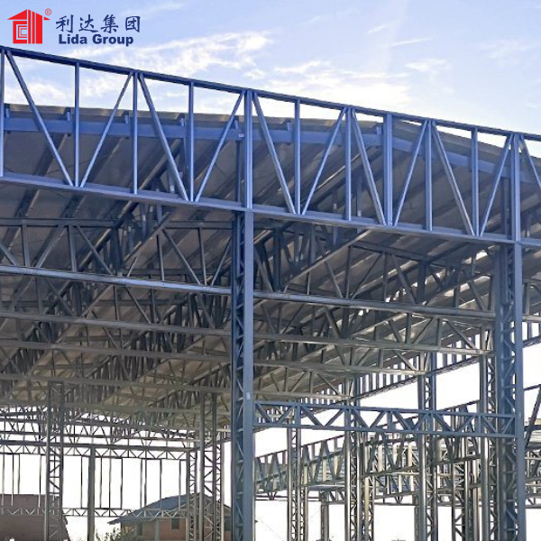 Glass Curtain Wall Three Floor Prefab Steel Structure Shopping Mall