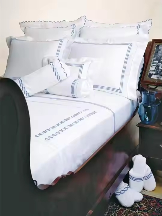 Nantong Hotel Textile Luxury 100% Cotton 250tc 300tc 400tc Hotel Bed Sheet Set for Hotel Use