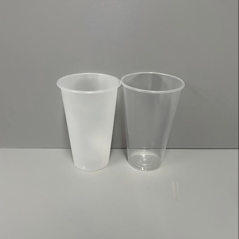 Custom Logo Plastic Cup Disposable 12/16/24/32 Oz Pet PP Milkshake Coffee Cold Cup with Lids Straws