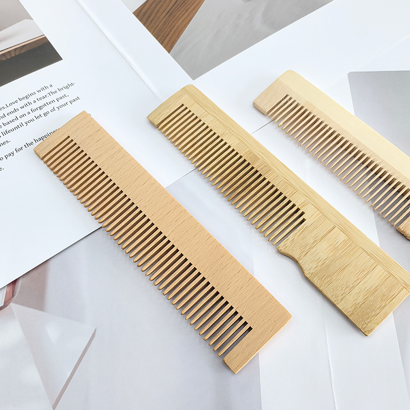 Eco Friendly Wooden Curly Hair Comb Premium Detangling Natural Bamboo Comb