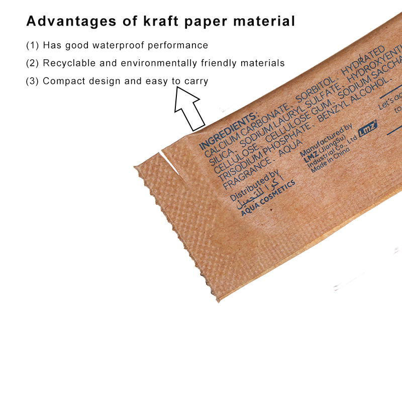 Custom Logo 3G / 5g / 10g Airline Hotel Travel Size Disposable Mini Eco Friendly Toothpaste in Paper Bag