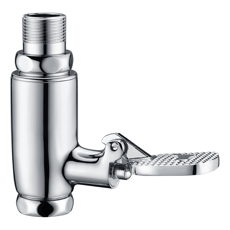 Pedal Operated Brass Flush Valve with Chrome Plated
