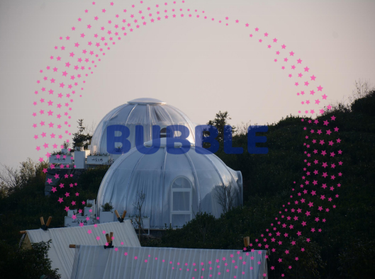 5m PC Non-Inflatable Bubble House Luxury Camping House Double Bedroom Outdoor Restaurant for 10 People