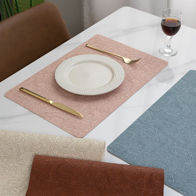 Premium Waterproof Placemat PVC Leather Table Mats for Elegant Dining