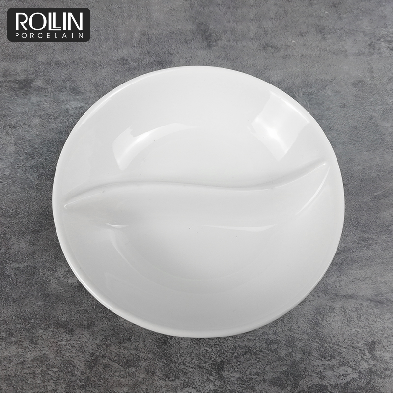 Multi-Specification Nice Square Divided Sauce Porcelain Dish