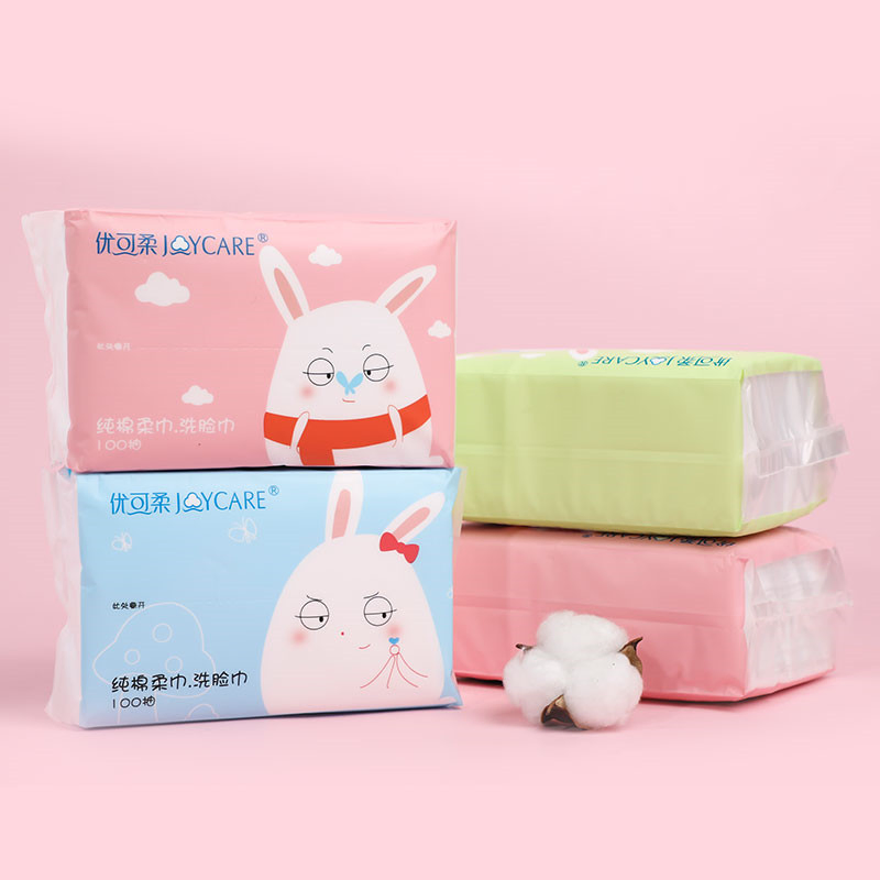 Best Selling High Quality Custom Different Size White Facial Cotton Tissues