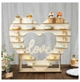 Heart Shaped 8-Layer Double Sided Wooden Dessert Display Stand