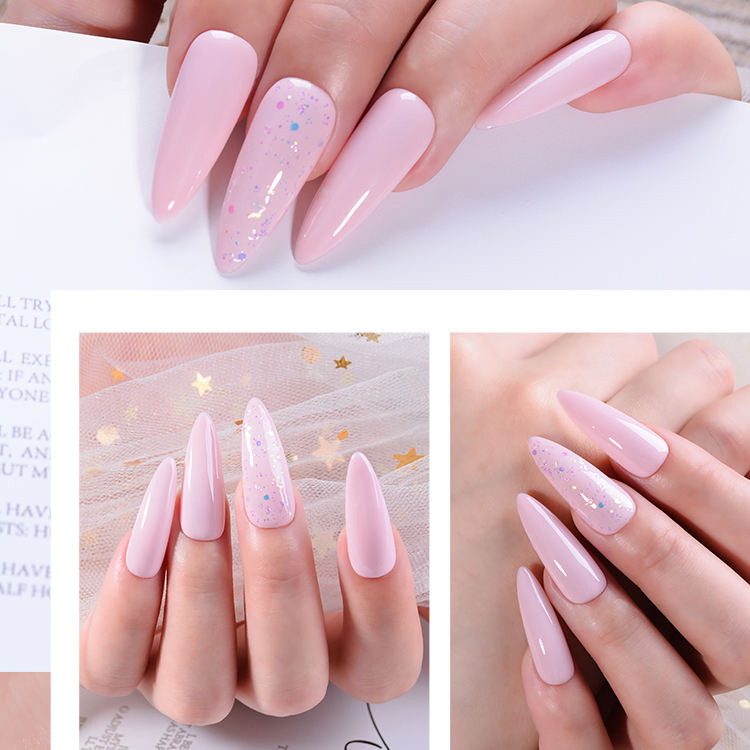 Nail Factory 500PCS ABS Clear Natural False Nail Tips Square French