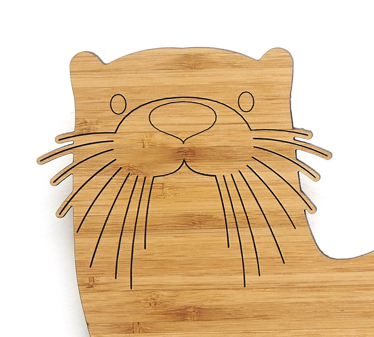 Cartoon Style Dinosaur Bamboo Wood Kids Clock Children Wall Clock