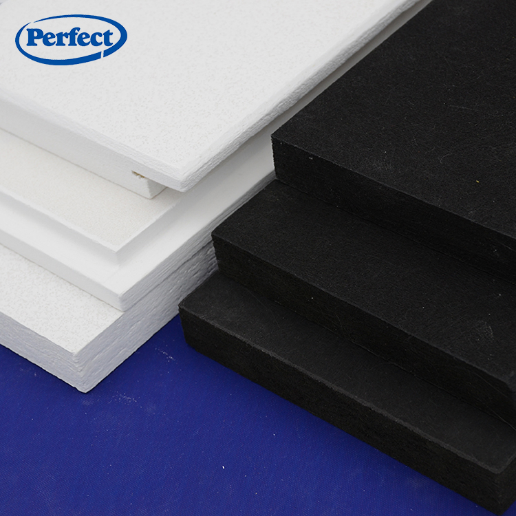 Black Glass Wool Ceiling Tile with Tegular Edge Nrc=0.9
