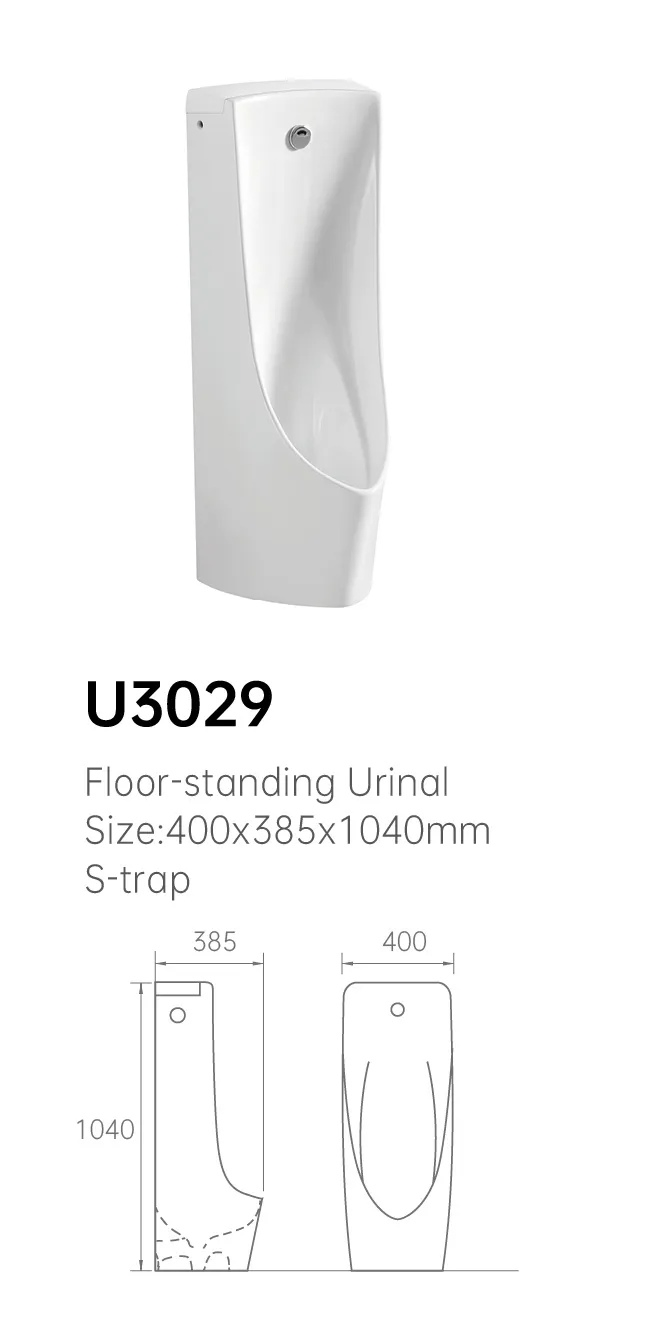 New Style Floor Standing Induction Public Ceramic Male Use Residential Bathroom Big Urinal