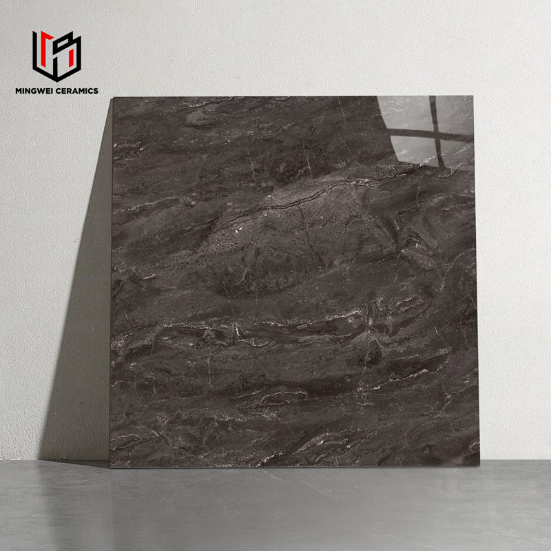 Close Grey Glossy Porcelain Ceramic Tiles Direct Factory Wholesale 1000X1000 mm