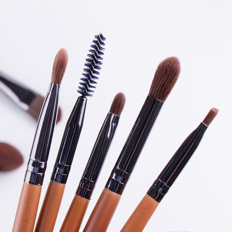 2020 Professional Luxury Makeup Brush Tool Wholesale Private Label Kabuki Brush Kit 9PCS Brown Makeup Brush Set