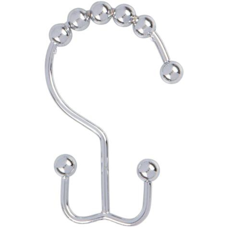 Wholesale Stainless Steel Double Hooks Design Shower Curtain Hooks Rings