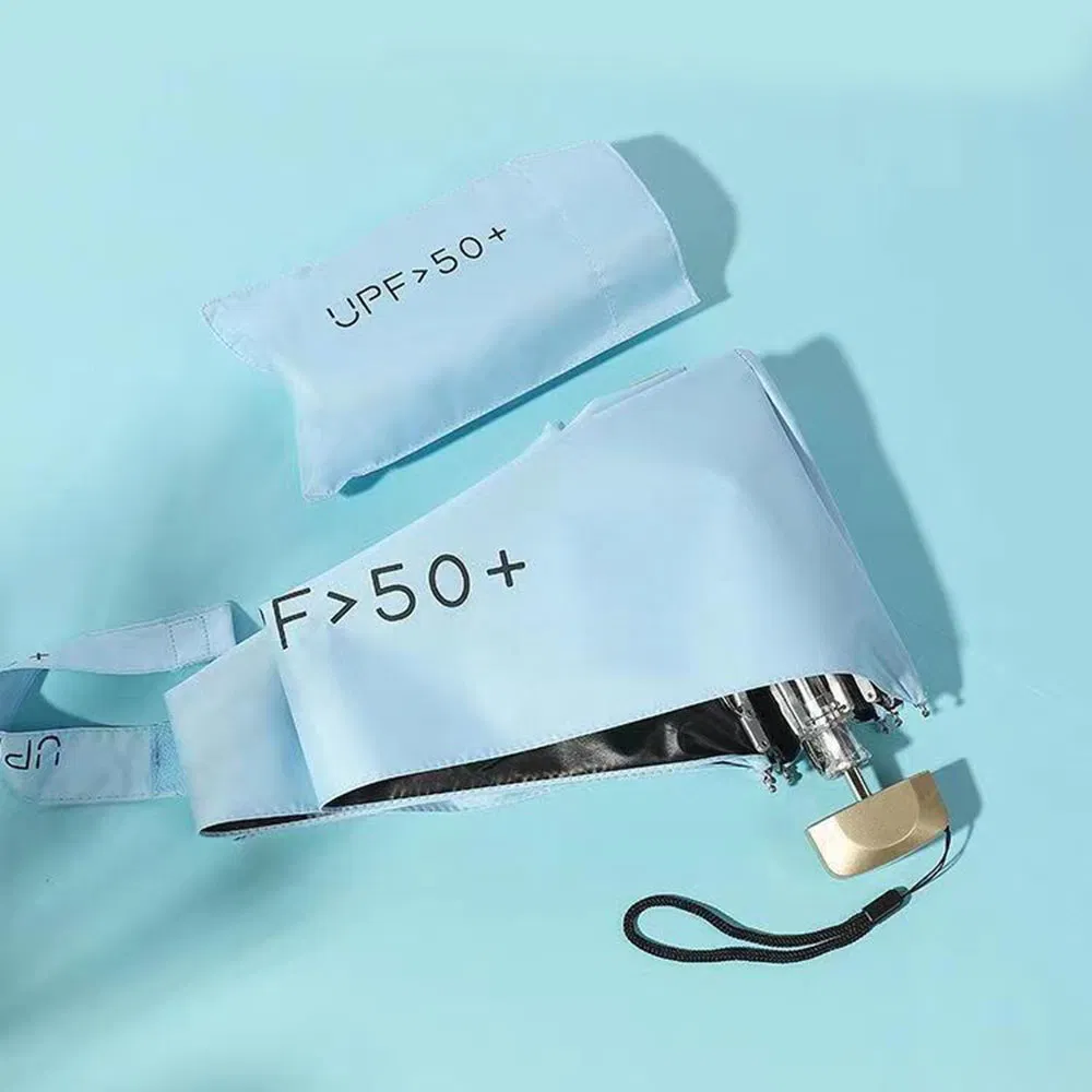 UV-Blocking Mini Foldable Pocket Gift Macaron Color Scheme Simple Cute Style Rain and Sun Dual-Use Female Sunshade Umbrella