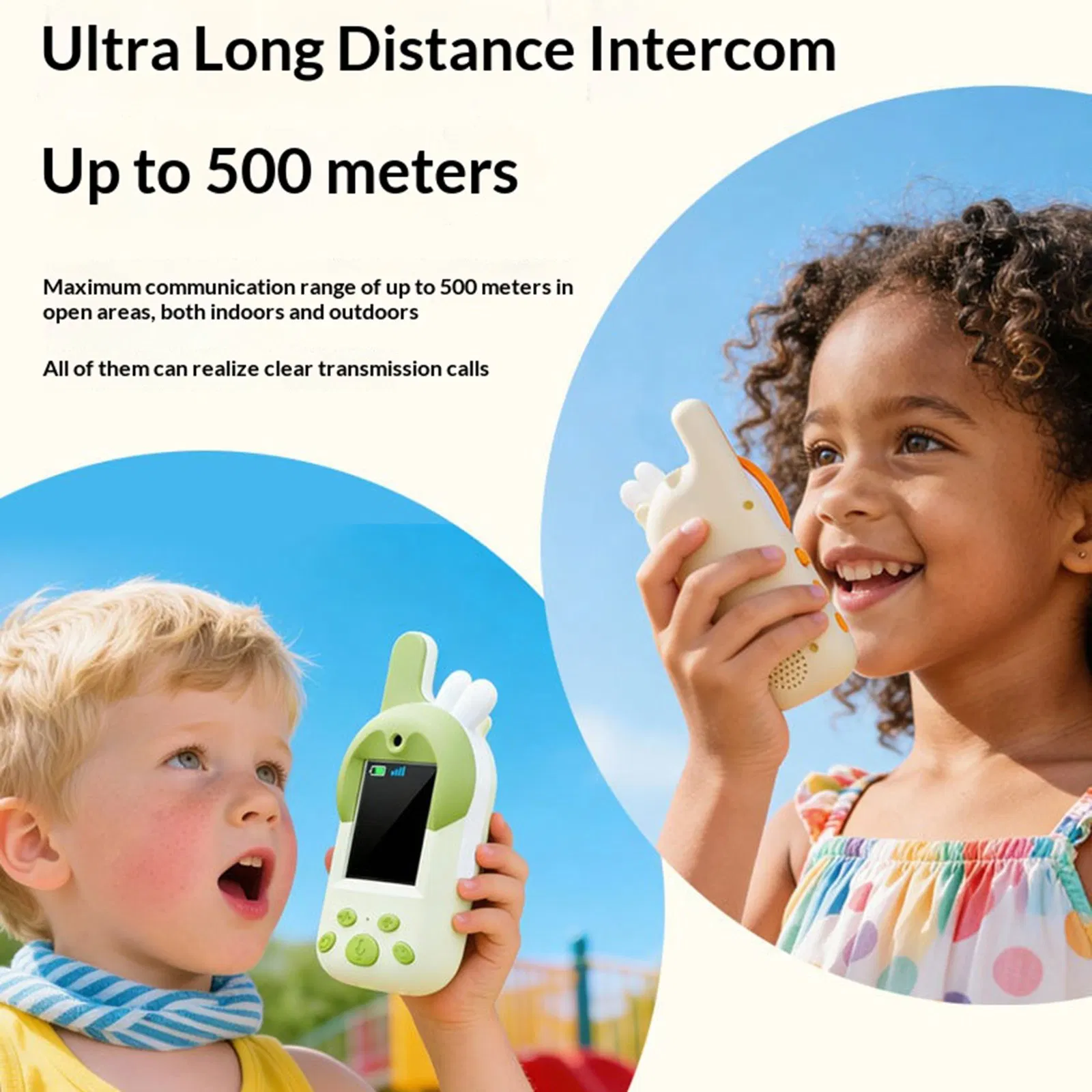 Детская рация D100 с камерой и экраном 2.0 дюйма (2 шт)