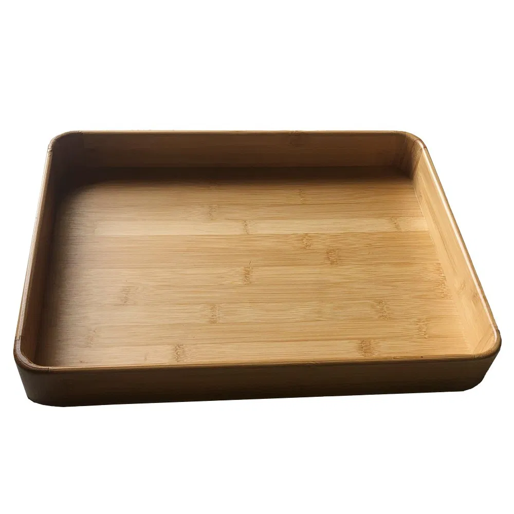 Small Irregular Bamboo Bathroom Decoration Coffee Tea Serving Tray