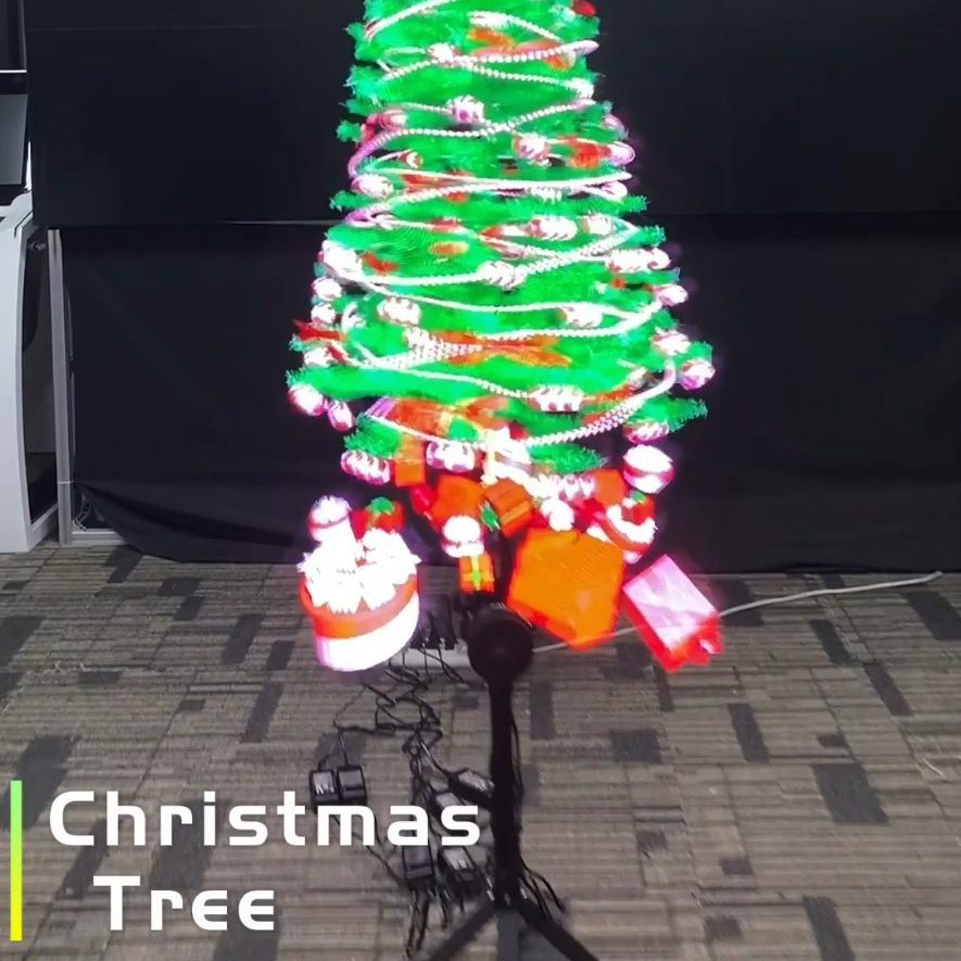 Holographic Naked Eyes 3D Fan 4 Blades 1m Spinning 3D Hologram Fan