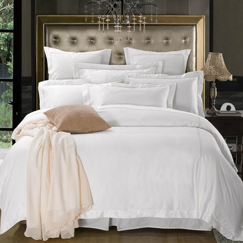 Luxury Full Size 100% Cotton Duvet Cover Fitted Sheet Hotel Bed Set (JRD043)