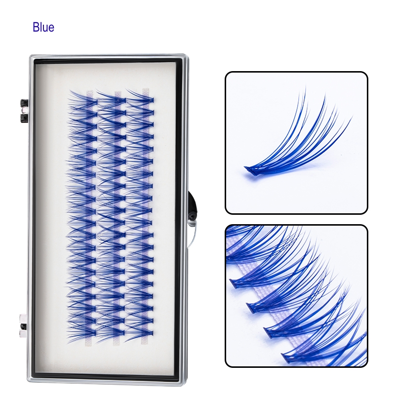 DIY Fun False Eyelashes Personalized Colored Cluster Lashes Extension Decoration