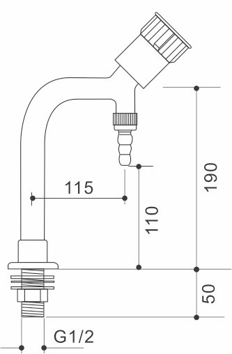 Pure Laboratory Faucet White Nwa6w, Nwa6-1W