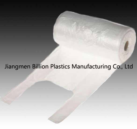 Grocery T-Shirt Fresh Keeping PE Resealable Clear Packing Vest Polythene Bag 30X50cm 25mic Food Grade 500 Count Roll