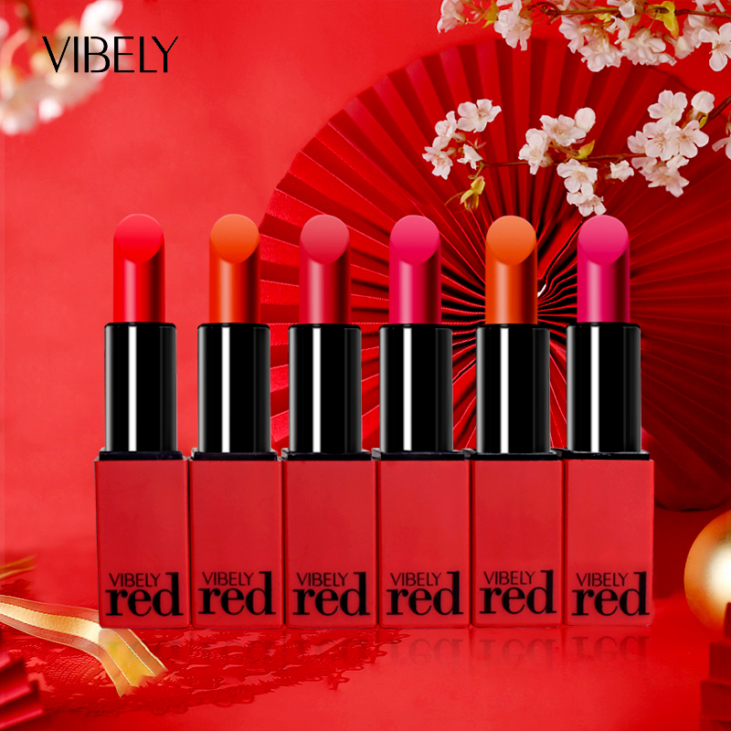 Cosmetic Kiss-Proof Lip Makeup Long Lasting Velvet Matte Moisturize Waterproof Lipstick