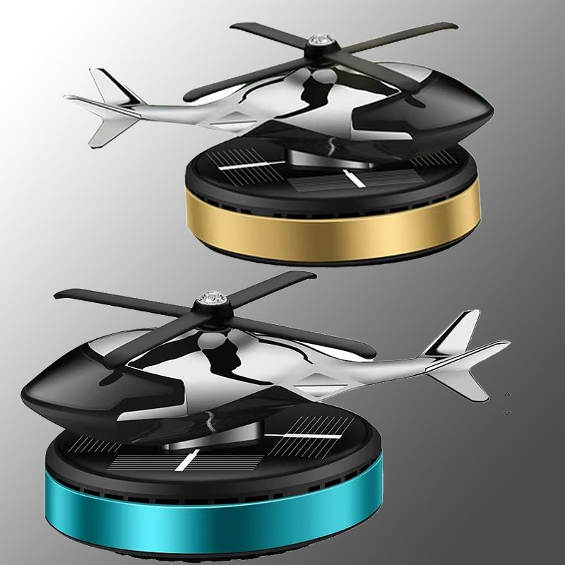 Solar Rotary Airplane Ornament Car Aromatherapy Wholesale Creative Fighter Decorative Car Perfume Car Air Freshener