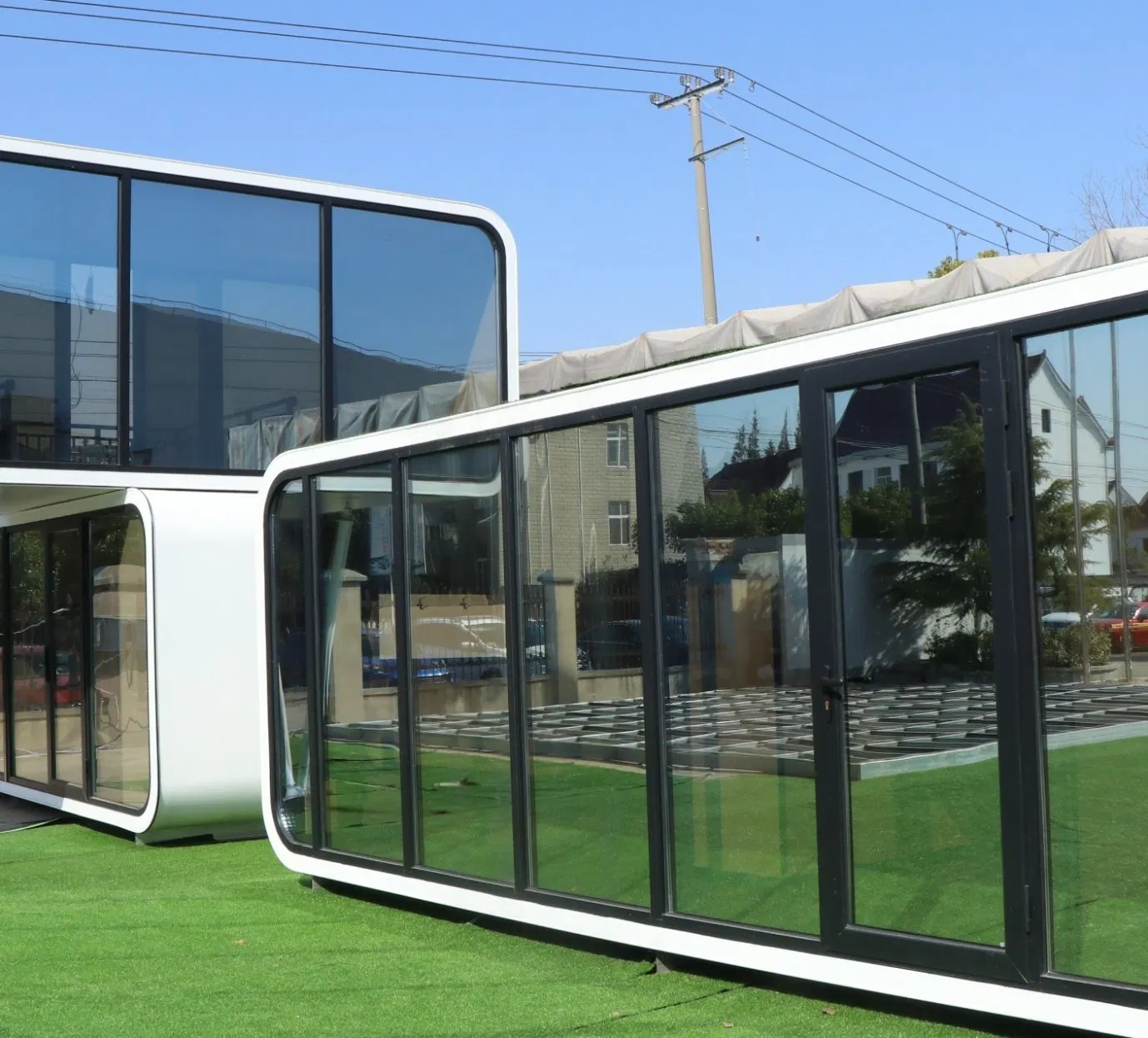 Space Capsule-Inspired Folding Room Creative Container House for Home or Apartment Use for Vacation or Everyday Living