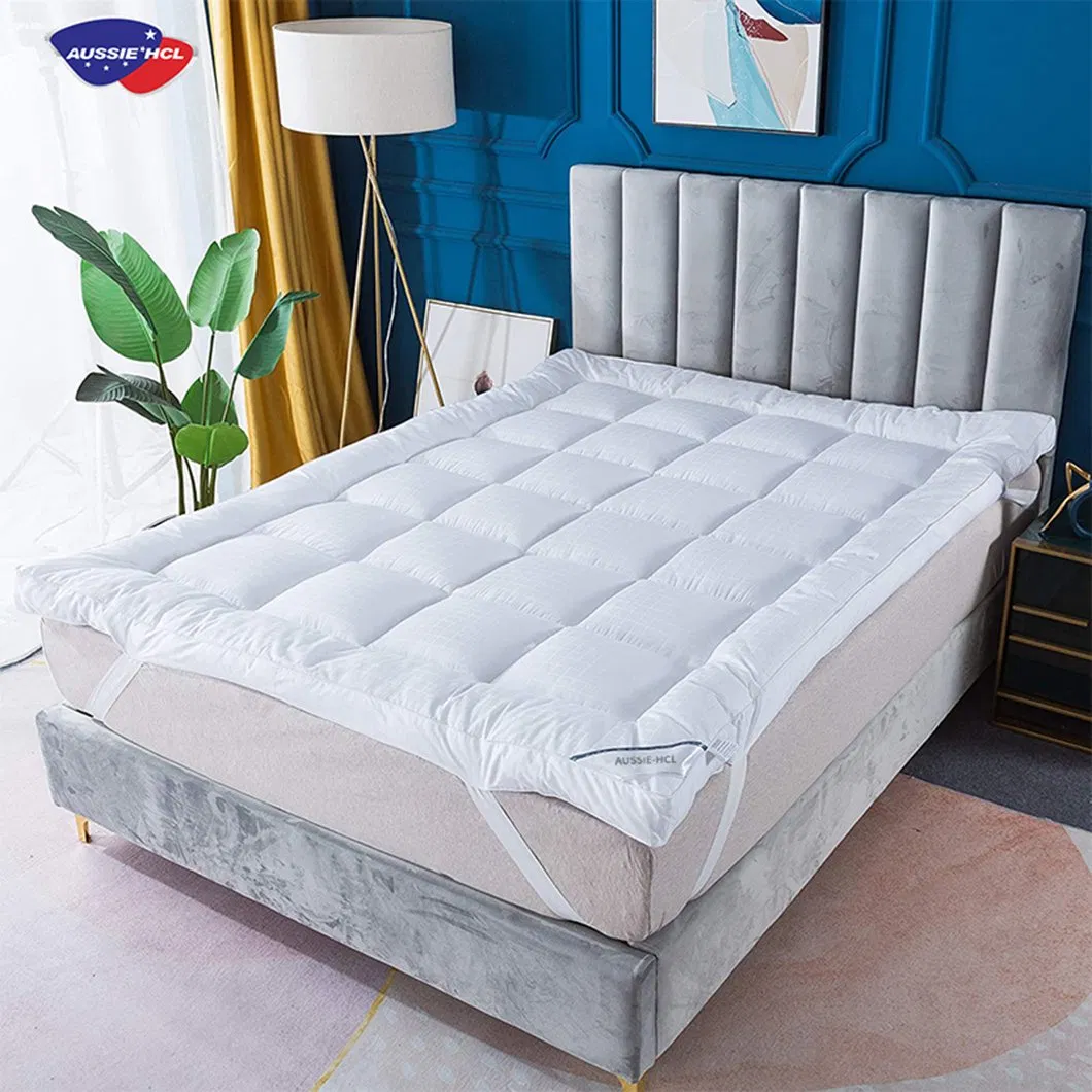 Quality Queen Mattress Pad Quilted Fitted Mattress Protector Anti Mite Cooling Pillow Top Mattress Cover Small Double Breathable Fluffy Soft Mattress Topper
