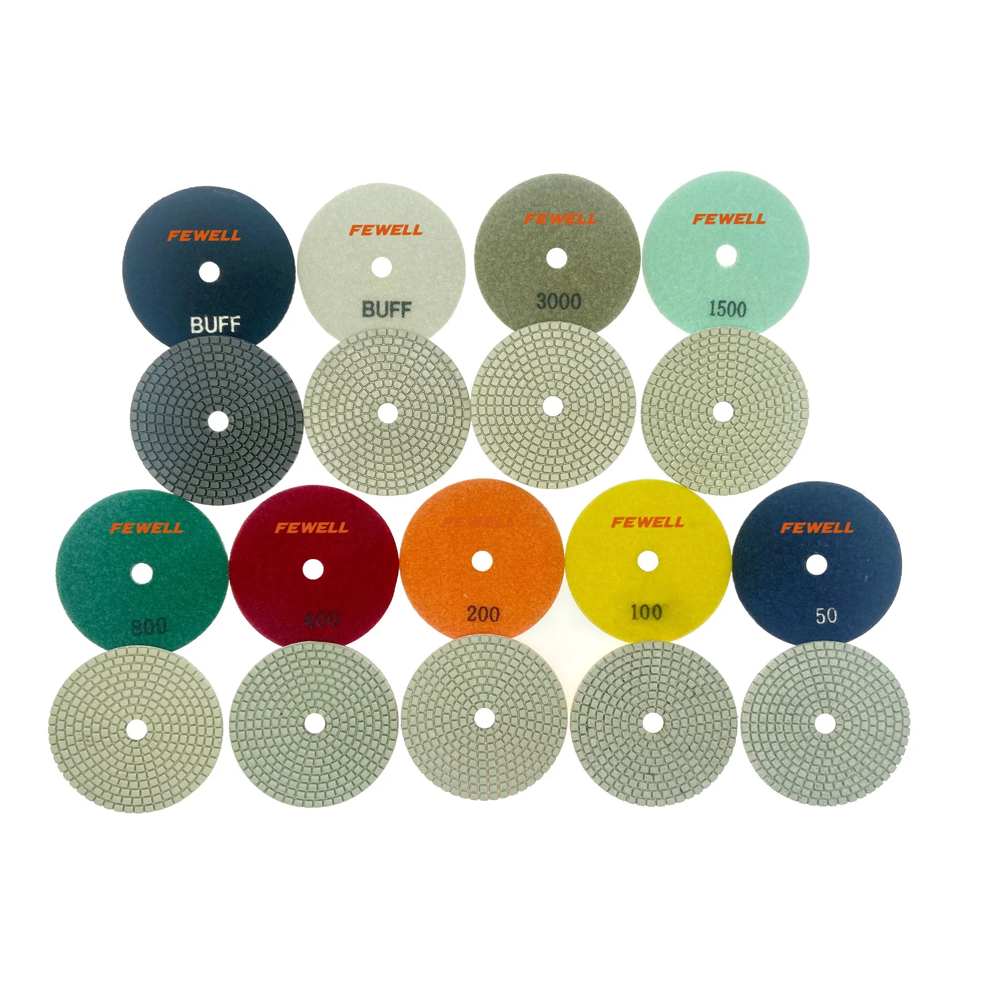 Алмазные сухие шлифовальные круги 100 мм 9 шт для камня и плитки