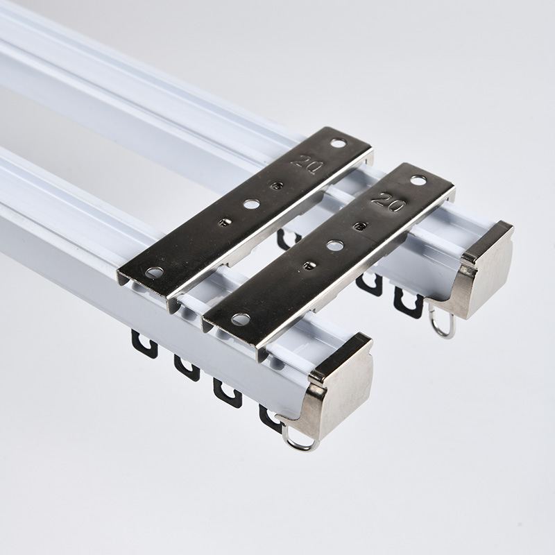 Aluminum Alloy Ultra-Thick Silent Curtain Track with Side and Top Mounting Options for Slide Rail Guide