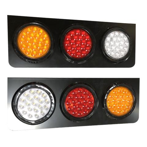 Универсальный круглый светодиодный габаритный фонарь 60 LED, 24V