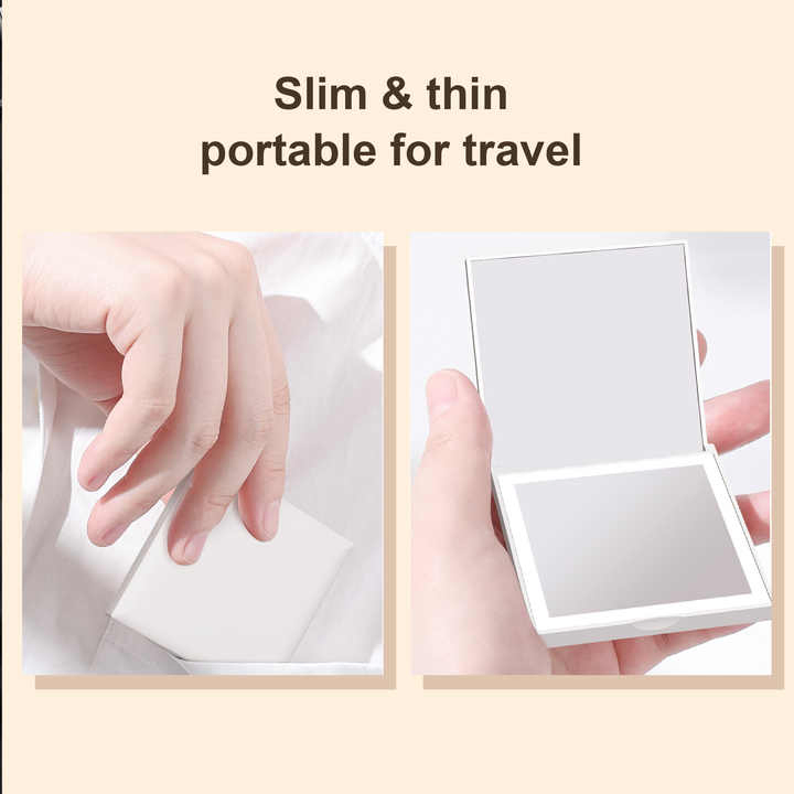Double-Sided Folding Handheld Square Portable Pocket Mirror